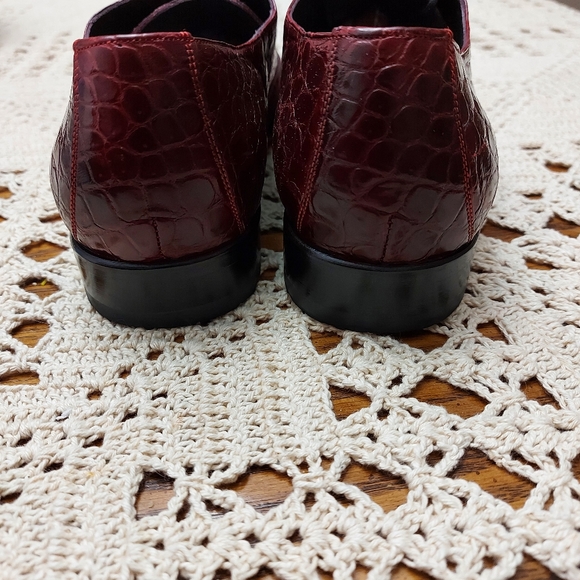Studio Belvedere crocodile pointy toe dress oxford shoes - Picture 5 of 9